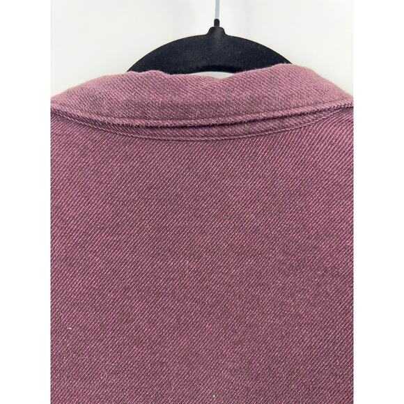 Patagonia Button Front Shirt Maroon Organic Cotton Twill Long Sleeve Workwear L - Picture 11 of 12